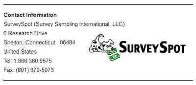 Address and Phone Number of Survey Sampling LLC SurveySpot Contact Details